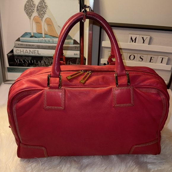 Loewe Amazona 36 Leather Handbag used condition pink - Picture 7 of 17